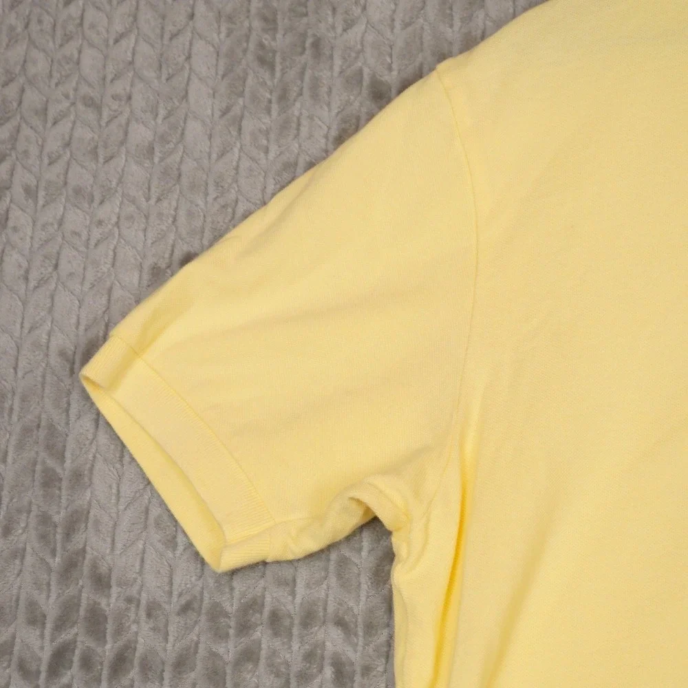 Polo Ralph Lauren Polo Shirt Mens XL Yellow Pique Cotton Classic